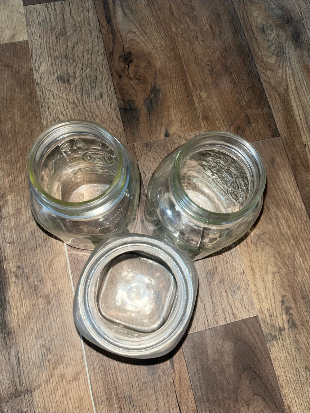 Vintage Atlas Mason Glass Jars - Clear Glass Set of 3 - Picture 3 of 3